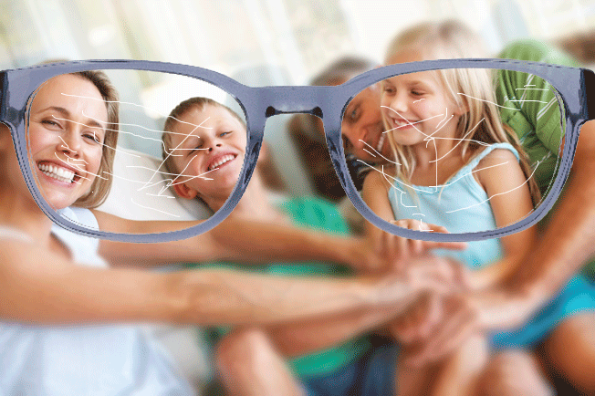 Demonstration of the beneifts of  anti scratch lenses